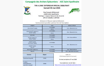 MANDAT TAE SPECIAL DEBUTANT + X21 SAINT APOLLINAIRE 30&amp;31 MAI 2026