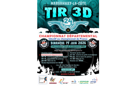 MANDAT 3D Amicale &amp; Championnat 21 MARSANNAY LA COTE 13&amp;14 JUIN 2026